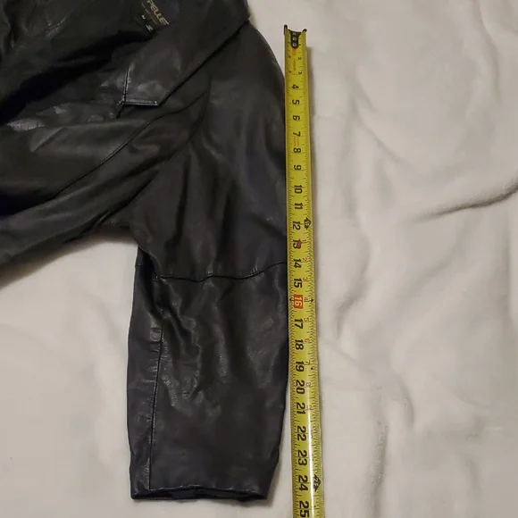 Pelle Black 100% Genuine Leather Trench Coat - Picture 9 of 10